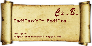 Császár Beáta névjegykártya